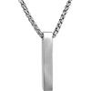 RUGGED steel - Elegante collana da uomo in acciaio inox con ciondolo a forma di asta massiccia - robusta catena da uomo moderna impermeabile e resistente al sudore - 50 60 cm - argento oro rosa - con