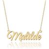 UMAGICBOX Collana con nome personalizzato squisito | 14 stili di polizia a scelta | ciondolo in acciaio inossidabile placcato oro 18 K e argento Sterling da personalizzare | idea regalo originale da