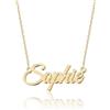 UMAGICBOX Collana con nome personalizzato | 14 stili di font tra cui scegliere | Ciondolo personalizzabile in acciaio inossidabile placcato in oro 18K e argento sterling | Un regalo indimenticabile