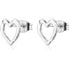 S'Agapõ Orecchini Donna, Orecchini a Lobo in Acciaio con Simbolo Cuore | Collezione Emotion - SMO21
