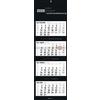 Alpha Edition Calendario da 4 mesi Black 2026 - Calendario da parete 33 x 100...