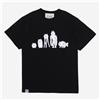 PONOS T-shirt PONOS The Battle Cats beanxious Flocky Chibi Group Black Japan