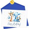 Biglietto Auguri 1 Anno Bimbo - Biglietto Auguri Compleanno Bambino - Biglietti