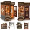 BELEEV Kit Book Nook DIY con Luce LED, 3D Puzzle Casa in Miniatura Bambini, Adolescenti e Adulti, Decorazione Libreria, Ragazze e Amanti dei Puzzle, Scaffale delle Bacchette Magiche