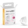 Hearing360 6 Cupole Dome minifit bass double vent, Compatibili Oticon, Bernafon, Philips e Maico - Cupoline in Silicone per Apparecchi Acustici (12 mm)