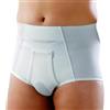 ORIONE Slip Elastico Sport per Ernia Inguinale ORIONE© - Bianco - Versione alta con apertura frontale completamente apribile Art.316 Taglia 3 > 81-85 cm