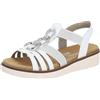 Remonte Sandalo da donna D2073, Bianco Bianco Argento 80, 39 EU