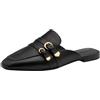 Tamaris Sabot da donna in pelle piatto nero 40 EU