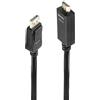 LINDY - Cavo DisplayPort HDMI 1.4, 1 Metro, Cavetto Display Port 1.2 4K 4096x2160@30Hz 10.2G | Compatibile con TV, OLED, Monitor, Xbox, Gaming, PC, PS4, PS5, Blu-ray, Soundbar - Garanzia 2 Anni