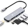 NOVOO Hub USB C, NOVOO Adattatore USB C con MacBook Pro/Air M1 M2, adattatore HDMI 4K, 3 x USB 3.0, Card Reader SD/TF, dock multiporta compatibile con Dell Surface Lenovo Hp altri dispositivi di tipo C