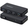 StarTech Hub 4 Porte USB-A 5Gbps, Autoalimentato, Cavo Host 2-in-1 USB-C/USB-A, Porta Ricarica BC 1.2, Alimentatore 24W Incluso, Compatibile MacBook e Windows
