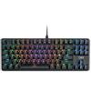 DR1TECH [Amazon Exclusive] DR1TECH Raven Tastiera Meccanica TKL da Gaming RGB per PC [20 mln di Click] 87 Tasti Anti Ghosting - Tastiera USB Ergonomica con Filo