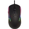 SPYCO - Mouse Gaming Ergonomico, Sensore Pixart 3360 12.000 DPI, Polling Rate 1000Hz, 6 Pulsanti Programmabili, RGB Dinamico, Compatibile con Tastiera Gaming 60% SFX, Nero, Plastica