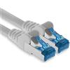 1aTTack.de 5m - CAT.6 - Cavo di rete LAN Ethernet Gigabit RJ45 CAT 6 Cavo patch A 10000 Mbit s Sftp Pimf 500 MHz compatibile con CAT5 CAT6 CAT7 Cat8 bianco - 1 pezzo