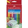 FABER-CASTELL - Matite colorate Jumbo Grip, 12 pezzi, astuccio cartoncino | Pastelli jumbo lavabili con acqua per bambini, dai colori vivaci e con forma triangolare ergonomica