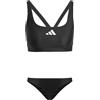 adidas Femme 3 STRIPES V-BACK BIKINI, Black / White, 32
