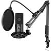 Condensatore a Microfono Studio Kit, USB Microfono Computer Con Braccio per Micr