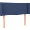 vidaXL Testiera con orecchie in tessuto blu 83x16x78/88 cm