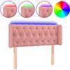 vidaXL Testata LED rosa 103x16x78/88 cm in velluto