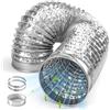 msymsyu Tubo di scarico, 150 mm, lunghezza 1,5 m, tubo di ventilazione, 150 mm, con 2 fascette in acciaio inox e 1 nastro in alluminio per aspiratore