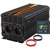EDECOA Power Inverter Onda Modificata 2000w Trasformatore di Tensione Convertitore DC 24v in AC 220v AC 230v AC 240v Invertitore di Potenza per camion