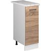 Vicco Armadio cucina dispensa alto R-Line, Sonoma, 30 cm, PL Marmo, per la libera combinazione all'interno di sistemi cucina modulari