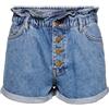 Only Donna Onlcuba Life Paperbag DNM Shorts Dot005 Pantaloncini Not Applicable, Medium Blue Denim, XS