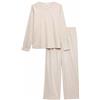 Marks & Spencer Pigiama Stampato in Puro Cotone da Donna Crema