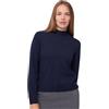 DANISH ENDURANCE Maglia Donna Maniche Lunghe, Maglione a Collo Alto Lana Merino e Cashmere, Dolcevita, Morbido e Traspirante Grigio Chiaro Melange S