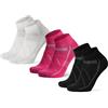 DANISH ENDURANCE Calze da Ciclismo Corte, Traspiranti, Calzini per Bici, MTB e Spinning, per Uomo e Donna, 3 Paia, Multicolore (1x Bianco, 1 x Nero, 1 x Blu), 39-42