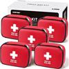 HONYAO® Kit di Pronto Soccorso Portatile, Un Set da 5, Mini Kit Primo Soccorso per Auto Viaggio Moto All'aperto Trekking Campeggio Casa