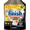 Finish Powerball Ultimate Plus 192 Pastiglie Capsule Limone Lavastoviglie Contro le Macchie di Bruciato Brillantezza Eccezionale Pulizia Intensa - 4 Confezioni da 48 Tabs