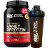 Optimum Nutrition Gold Standard 100% Whey Proteine in Polvere per Massa Muscolare Cioccolato al Latte 768g 24 Porzioni + SHAKER + REFORCE STEEL SHAKER