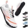 ZDQ Barefoot Shoes Uomo Donna Minimaliste Punta Larga Scarpe da Palestra Transpiranti Leggere Morbide Sneakers con Antiscivolo Suola Zero Drop Bianco 46 EU