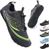 ZDQ Barefoot Shoes Uomo Donna Minimaliste Punta Larga Scarpe da Palestra Transpiranti Leggere Morbide Sneakers con Antiscivolo Suola Zero Drop Grigio 44 EU