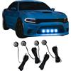 Bottari Italy Bottari Luci LED Griglia Anteriore Blu 12V - Universali per Auto, Moto, Scooter e Quad - Stile Aggressivo & Facile Installazione