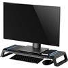 Ewent Supporto Monitor RGB - Pieghevole, Regolabile, con Cassetto, Porta Smartphone e Tablet + 4 Porte USB 3.2 - Rialzo Schermo Ergonomico fino a 27", 20 kg