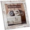Zep S.r.l. Nelson 6 - Cornice portafoto in legno, 20 x 20 cm, colore: Bianco
