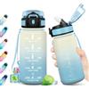 KollyKolla Borraccia 500ml, Borraccia con Cannuccia e Indicatore del Tempo, Bottiglia Acqua Riutilizzabile, senza BPA, A Prova di Perdite, Bottiglia Sport per Bambini, Studenti, Palestra, Ufficio