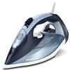 Philips Azur Series 7000 Ferro da Stiro a Vapore - 2800 W, Vapore Continuo 50g/min, Colpo Vapore da 250 g, Vapore Verticale, Piastra SteamGlide Plus, Blu/Azzurro (DST7020/20)
