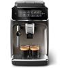 PHILIPS Serie 3300 Macchina da caffè automatica - 5 tipi di bevande, Touch screen a colori, Sistema LatteGo, SilentBrew, Macinacaffè in ceramica al 100%, Filtro AquaClean. Cromato Nero (EP3326/90)