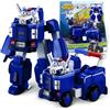 Super Wings Transformable Giocattoli - Aereo Giocattolo Robot, Super Wings Paul Macchina Polizia per Bambini, Camion Regalo Bambina 3 4 5 Anni, Blu 18cm