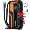 AstroAI MF16 Booster Avviamento 8000A & 150PSI Compressore Aria Portatile, Avviatore di Emergenza per Auto/Moto (10L Benzina/8L Diesel) con Torcia LED&Display