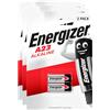 Energizer Alkaline A23 Batterie E23A 12V Alcaline Specialistiche Alte Prestazioni per Piccoli Dispositivi Telecomandi Modellini e Termometri - 3 Blister da 2 Pile