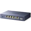 UGREEN 6 Porte Switch Ethernet 5 Porte Ethernet 2.5G 1 Porta SFP+ 10G Switch RJ45 Custodia Metallo Non Gestito 4KV Multipresa RJ45 Montaggio a Parete per PC NAS Server Console di Gioco Video 4K/8K