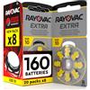 Udivita 160 batterie per apparecchi acustici Rayovac Extra Size 10. - 20 blister da 8 batterie