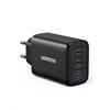UGREEN Zapix 65W Caricatore USB C Caricabatterie 3 Porte 2 Type C e 1 A PD 3.0 PPS Compatibile con iPhone 17 Pro Max Air 16 15 14 13 Galaxy S26 Pixel 10 Pro iPad MacBook M5 M4 Steam Deck (Nero)