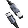UGREEN Cavo Stampante USB C Cable Printer Type C a Tipo B Compatibile con MacBook, iPad, ASUS, Acer per HP, Epson, Brother, Lexmark, Canon, DAC (2M)
