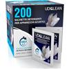 Udivita 200 Salviette Udiclean Monouso e Detergenti per Apparecchi Acustici Impianti Cocleari Umidificate Tascabili e Formula ad Asciugatura Rapida Elimina Grasso Sudore e Sporco