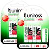 Uniross Pile Ricaricabili Hybrio Ministilo AAA / HR03 Ni-MH 1,2V 900mAh - 2 blister da 4 batterie